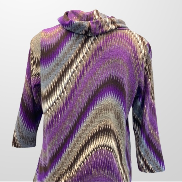 PAPILLON Pullover Cowl Neck Tunic Length Light Sweater Dress/Tunic - Picture 7 of 8